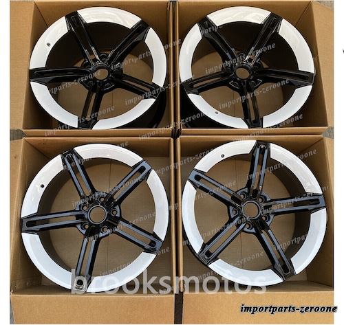 2020+ ポルシェ タイカン 20イ20x11ンチ ツイン 5 スポークホワイトフォージドスタイルホイール -BRN-11609