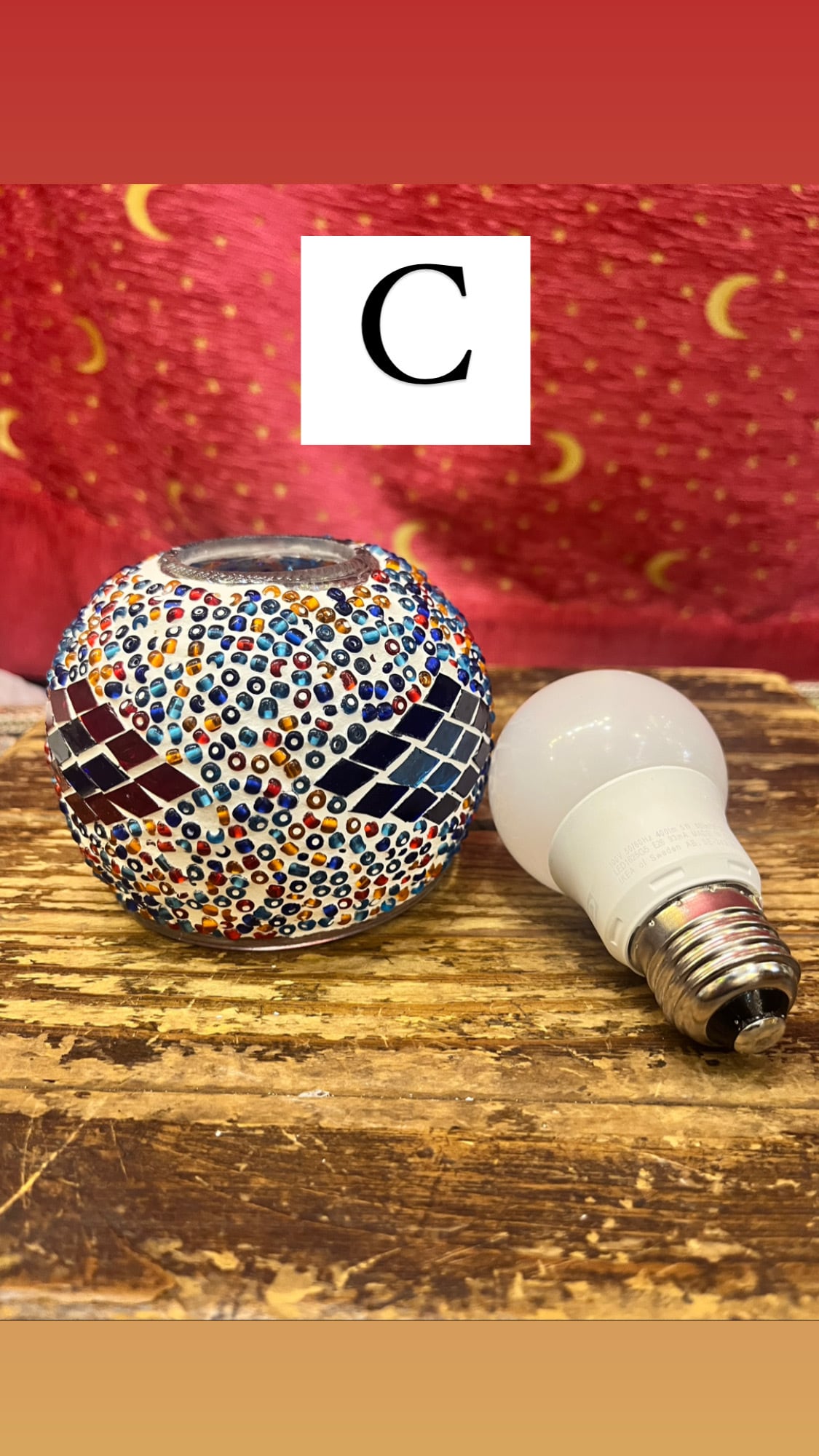 取り付け簡単！】LED電球付きモザイクランプ | zakurotokyo