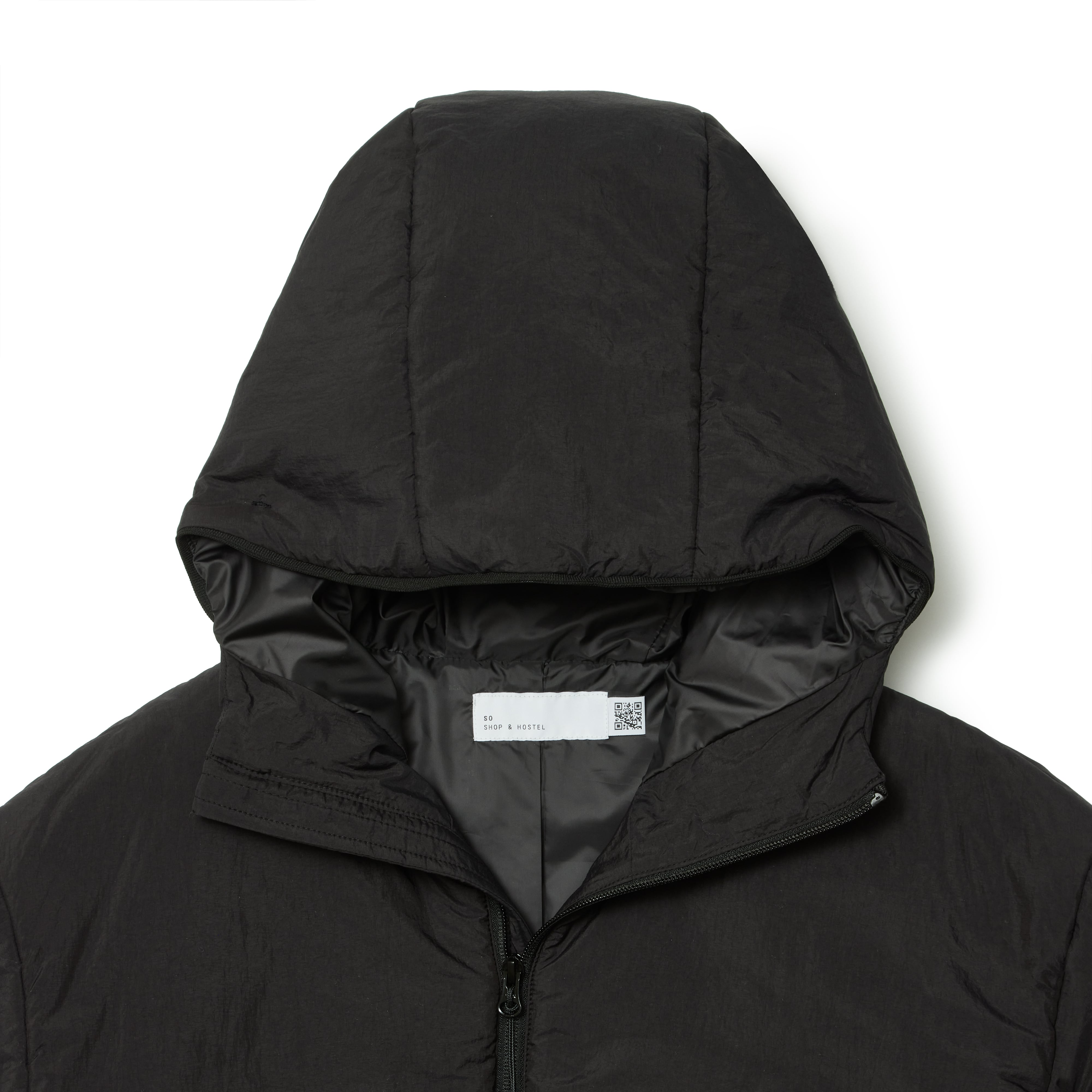 SO ORIGINAL INSULATION HOODIE JACKET (BLACK) | SO SHOP & HOSTEL