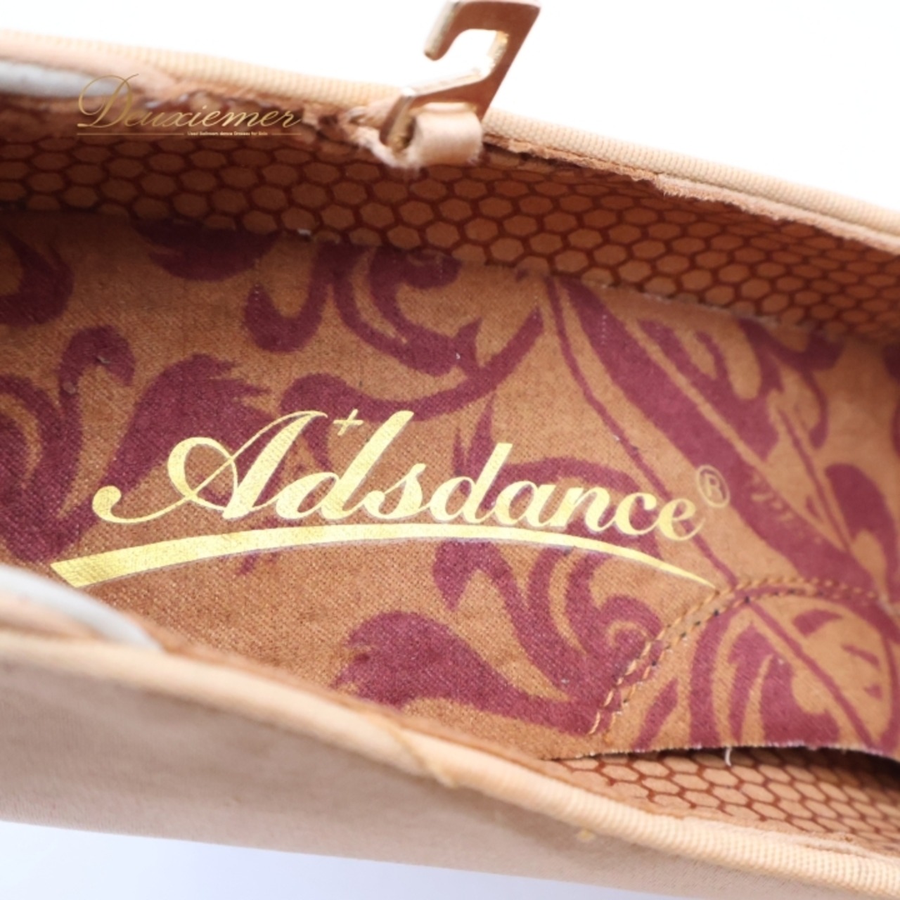 社交ダンス 衣装 スタンダード 23CM Adsdance 靴 シューズ レディース ベージュ系 無地 シンプル 光沢 ダンス ヒール 袋付き 舞台 発表会 イベント ベージュ 光沢 シューズ ダンスシューズ ステージ衣装 レディースシューズ ダンスレッスン