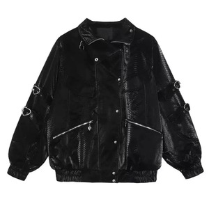 【予約】street black leather jacket