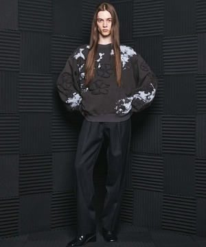 【26AW | MEN】MAISON SPECIAL メゾンスペシャル / フラワーパッチプライムオーバークルーネックスウェット  / 11262411703