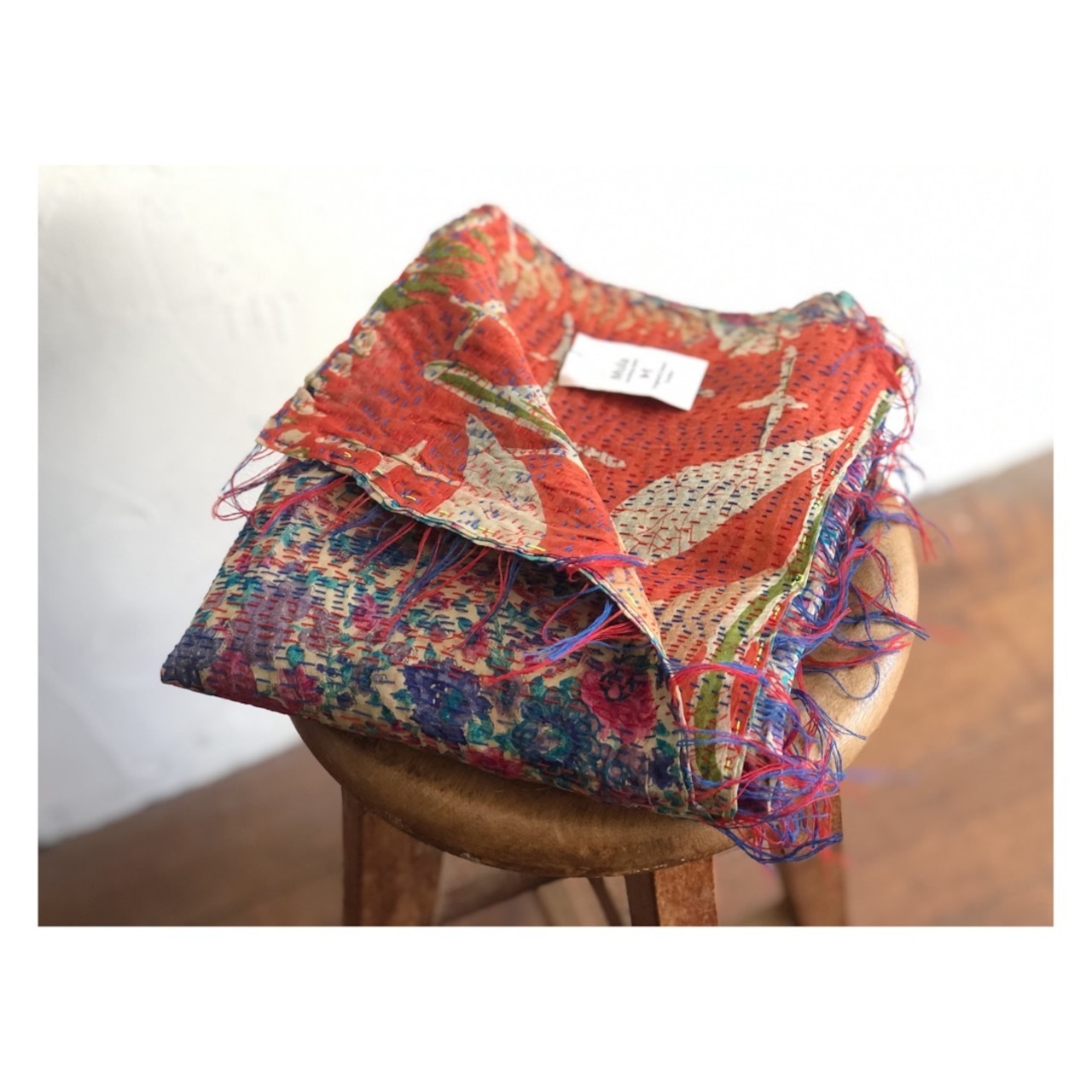 リサイクルサリーのカンタショール 小 no.2 インドの手仕事布 Mulaセレクト