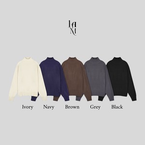 Minimal Ribbed Turtle Neck knit (5color)