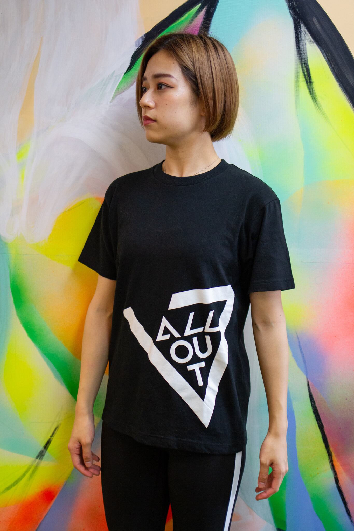 ALL OUT」タンクトップ（黒/S・M・L）メンズ・レディース兼用 | ALLOUT