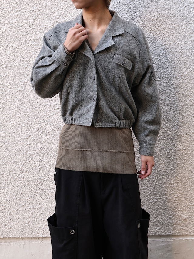 【balenciaga sports】cropped button blouson