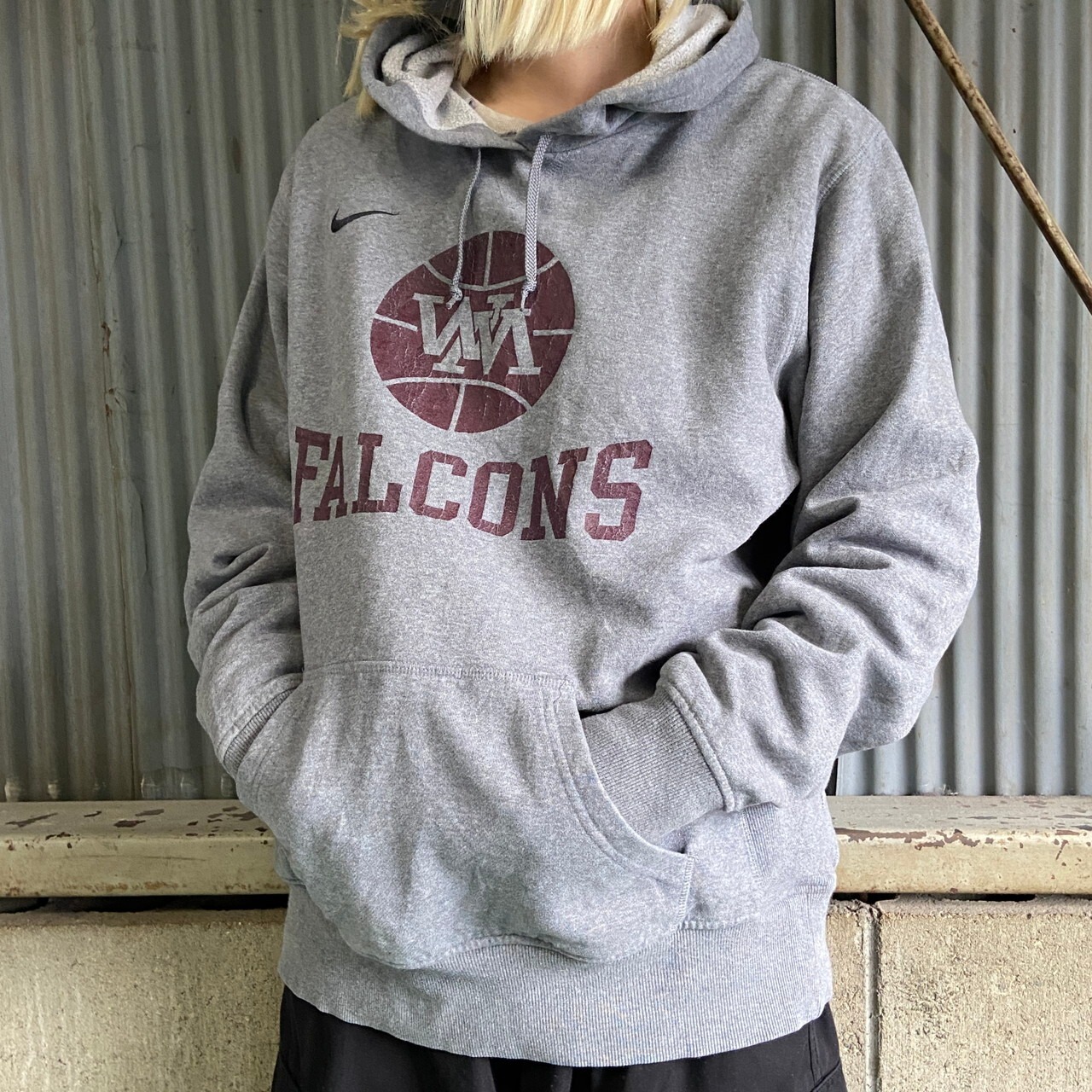 00年代 NIKE TEAM ナイキ カレッジチームロゴ スウェットパーカー 