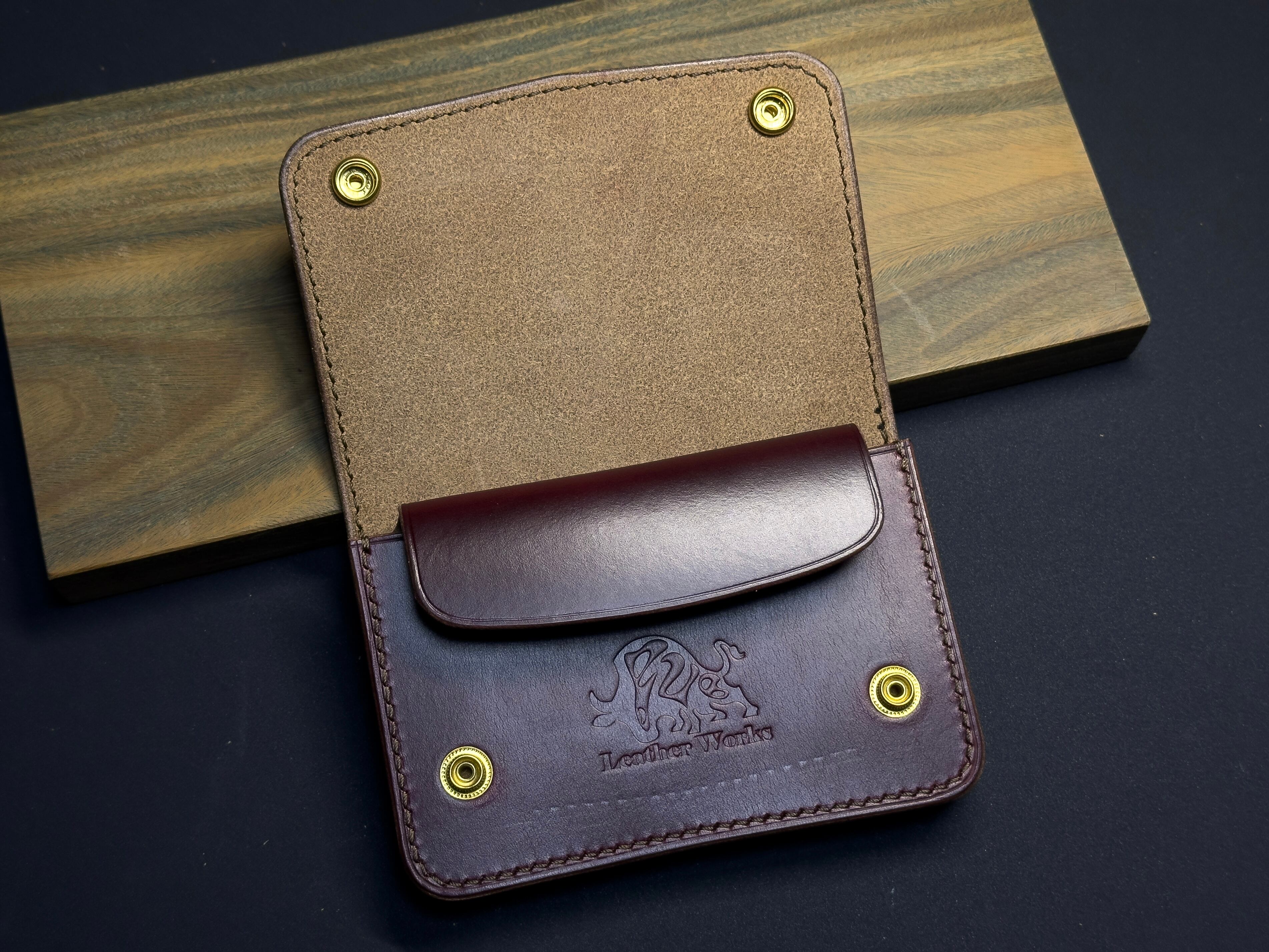 ショートトラッカーウォレット STW-01【クロムエクセル / 茶芯