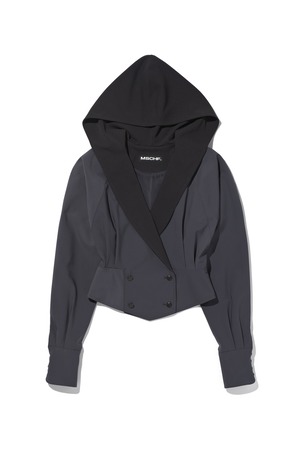 [MSCHF] CAPE HOODIE JACKET_KHAKI/DARK PURPLE ミスチーフ 正規品 韓国ブランド 韓国ファッション 韓国代行 韓国通販 mischief