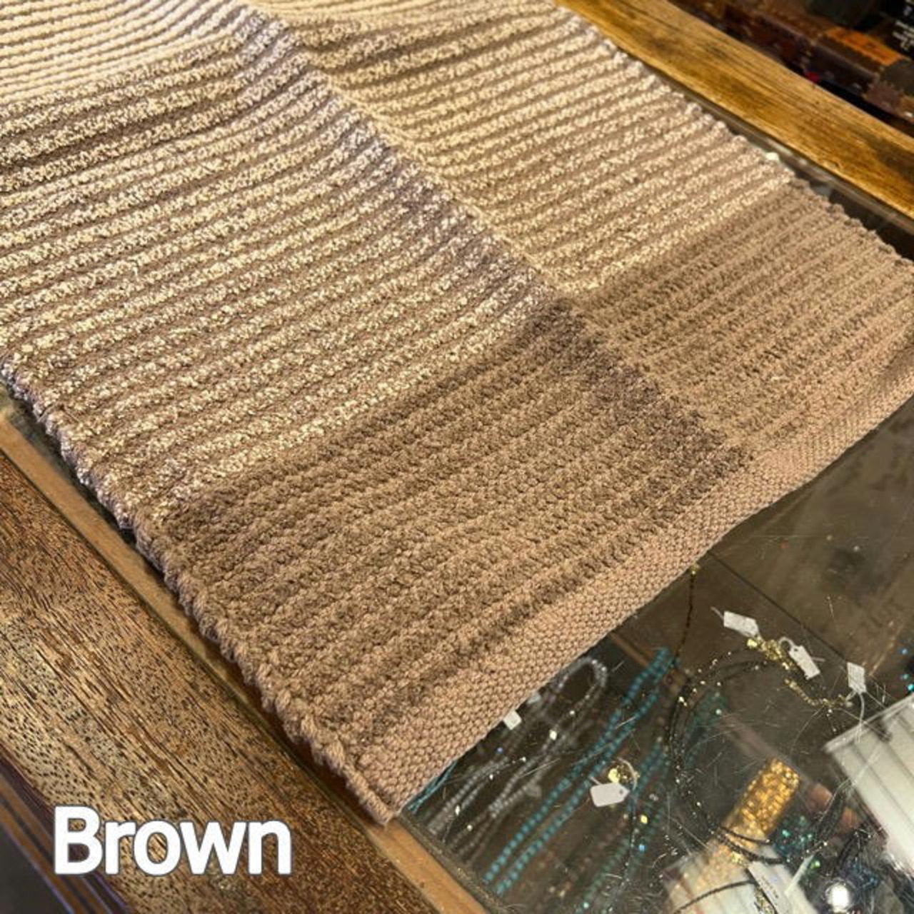 Cotton Chenille Striped Floor Mat　3Color　コットンシェニール ボーダーフロアマット 　3色　　フロアマット　マット　　