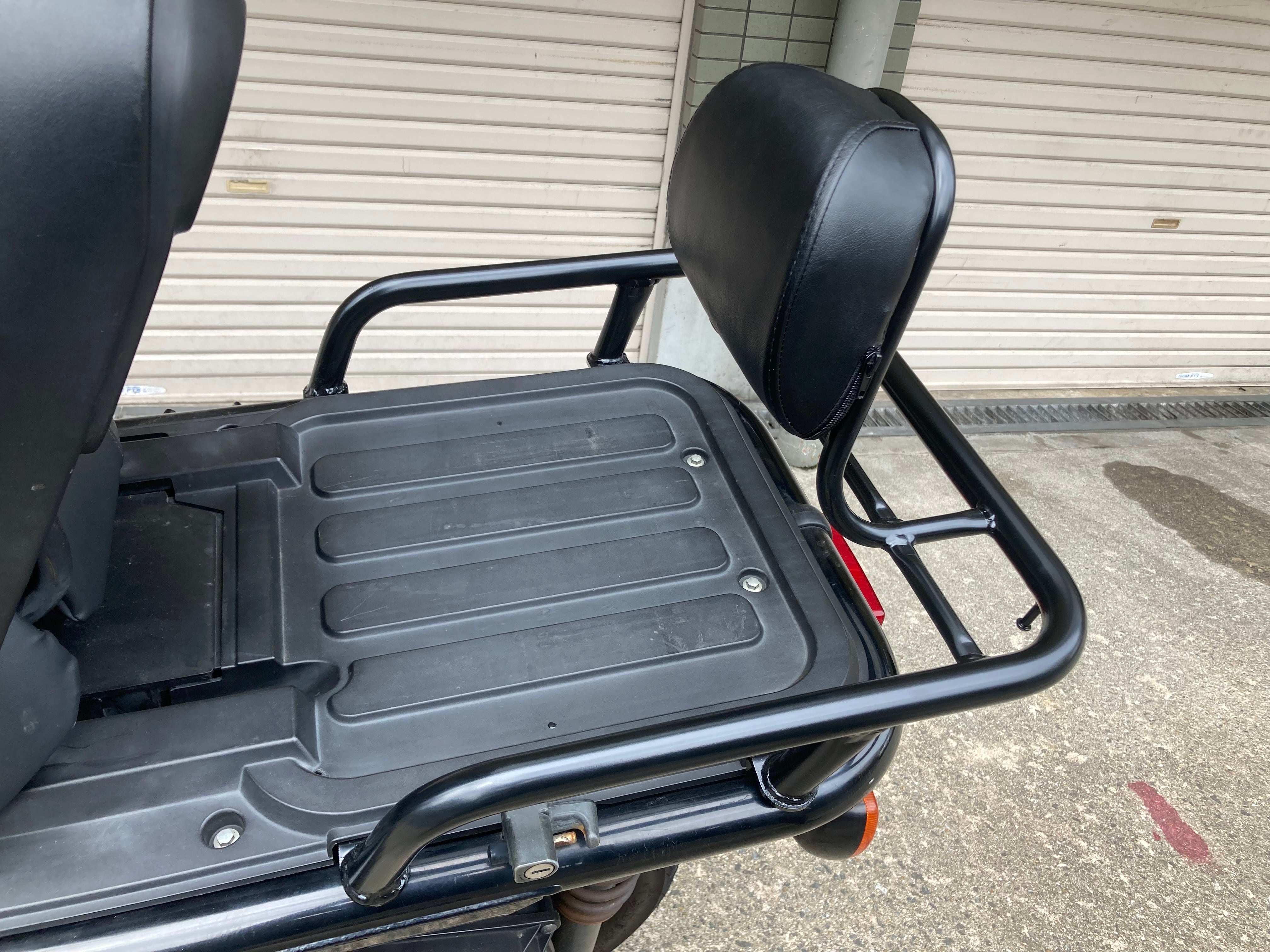 PS250用 サワダサイクルオリジナル 復刻バックレスト付きリアキャリア ブラック 送料無料 - 画像3