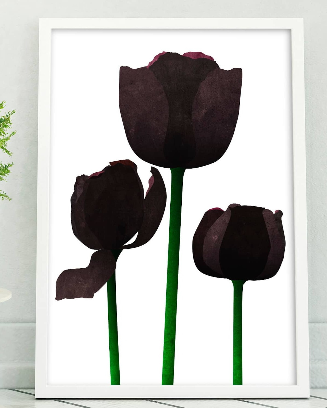 アートポスター / Tulip : black eb189