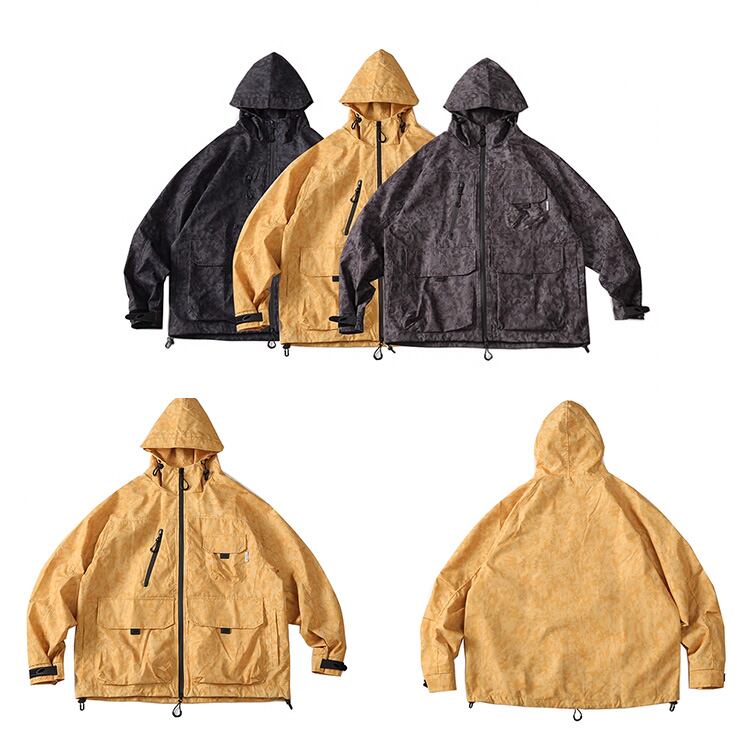★MULTI-POCKET CAMOUFLAGE JACKET WITH HOOD　　　A0786