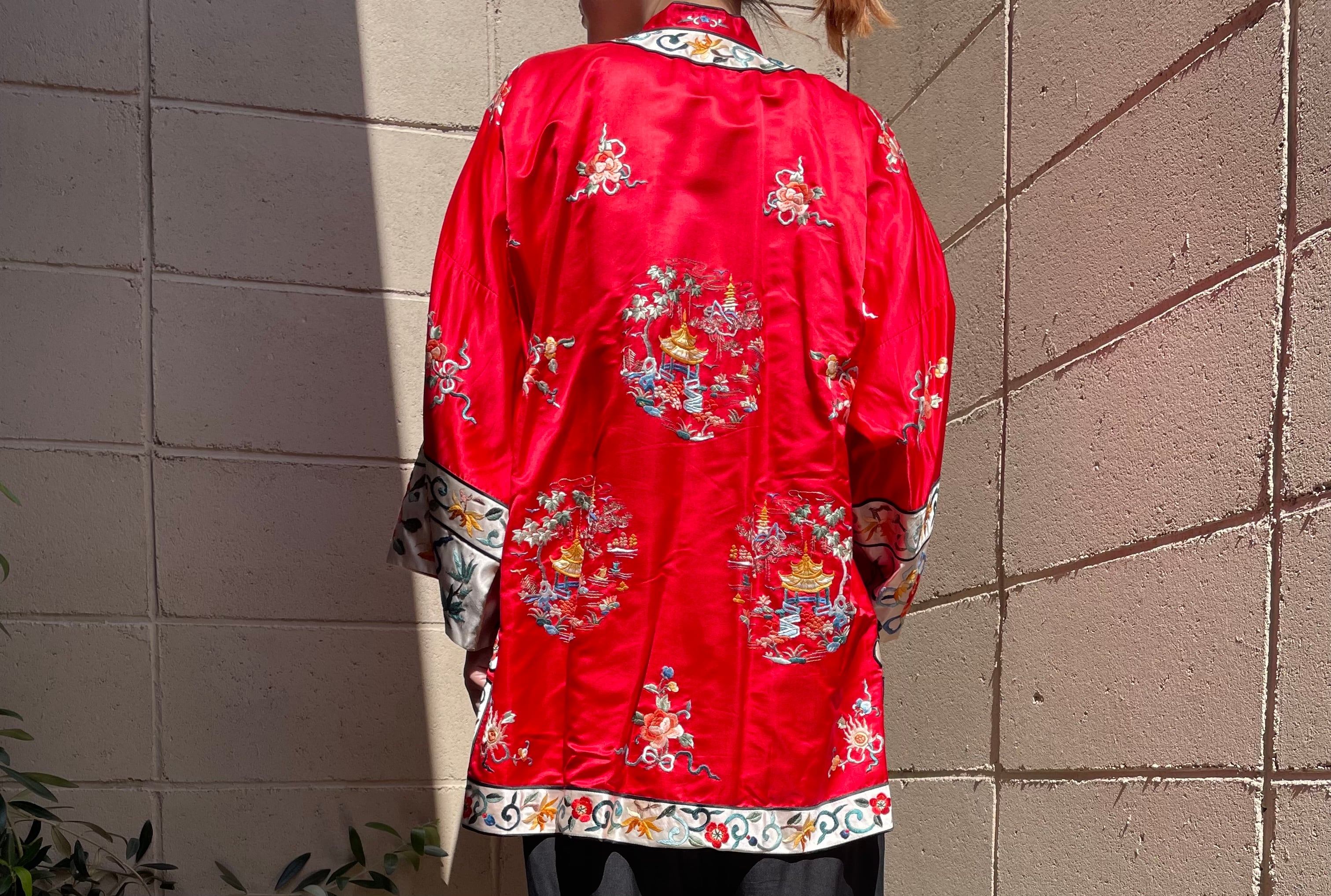 チャイナジャケット　マンダリン　チャイナシャツ　vintage 古着 ヴィンテージ チャイナガウン チャイナジャケット マンダリン