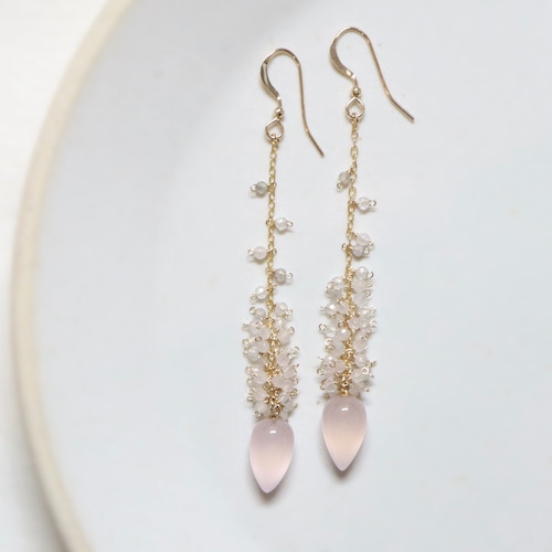 Tsubomi earrings/baby pink