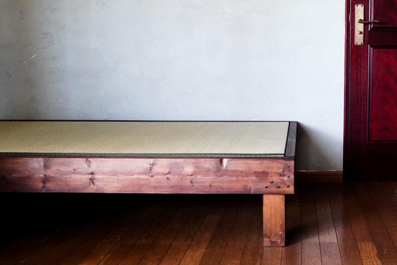 自然療法お手当て用 国産畳・天然木ローベッド シングル(MIKUSAオリジナル)