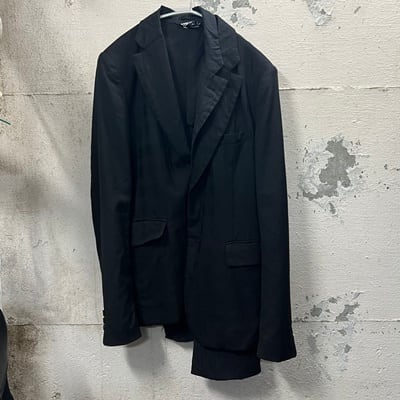 BLACK COMME des GARCONS ブラックコムデギャルソン 1H-J012 21AWレイヤード 2層テーラードジャケット  L【表参道t05】 | ブランド古着Brooch powered by BASE