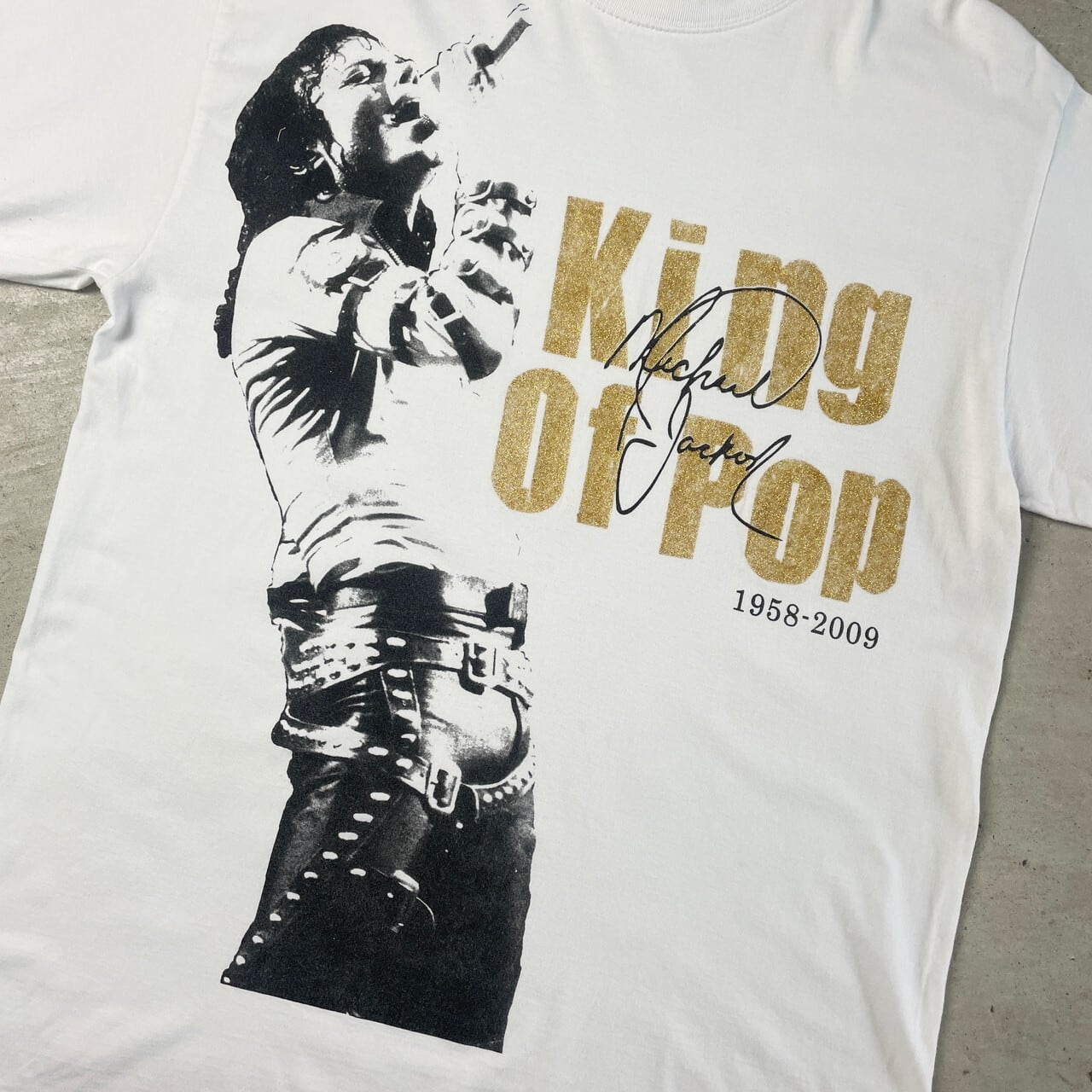 Michel Jackson 良プリント  Tシャツ