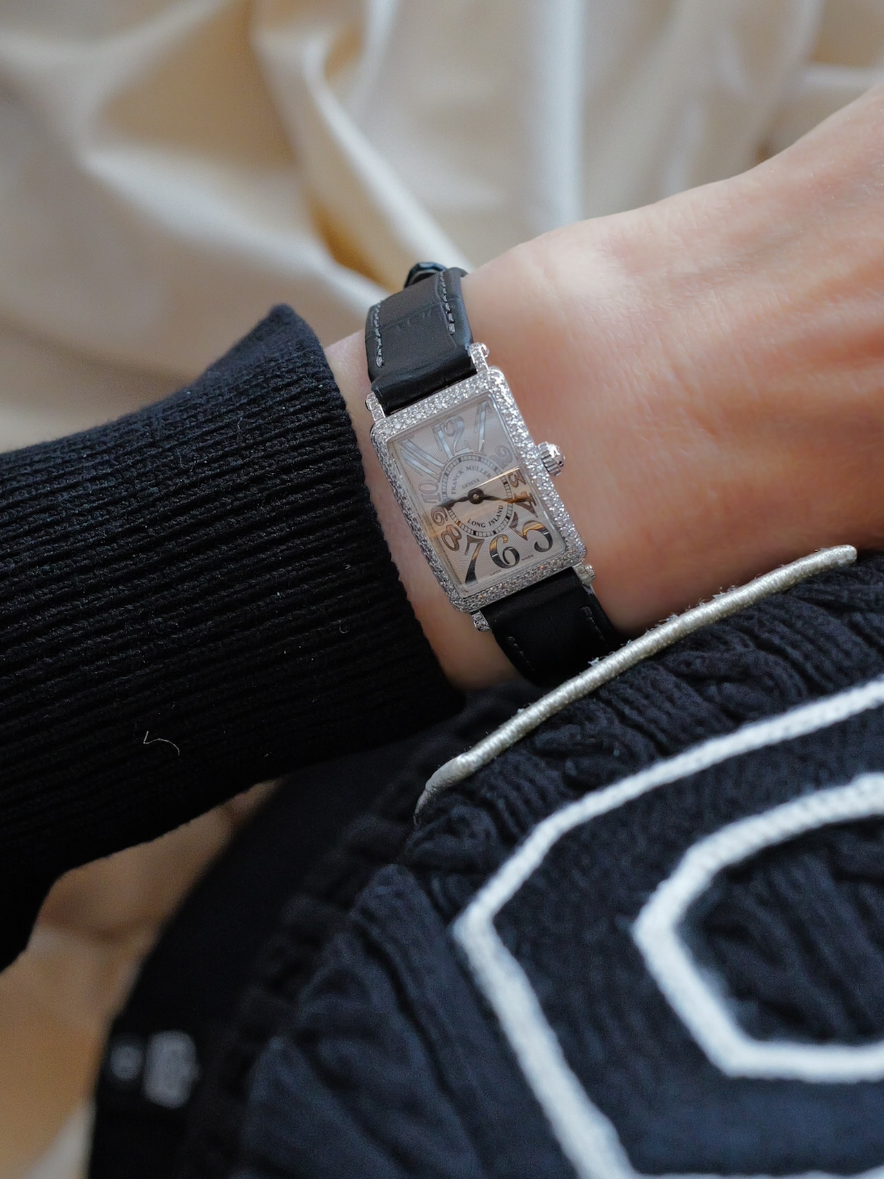 フランクミュラー ロングアイランド プティ レリーフ 純正ダイヤモンド 802QZRELD