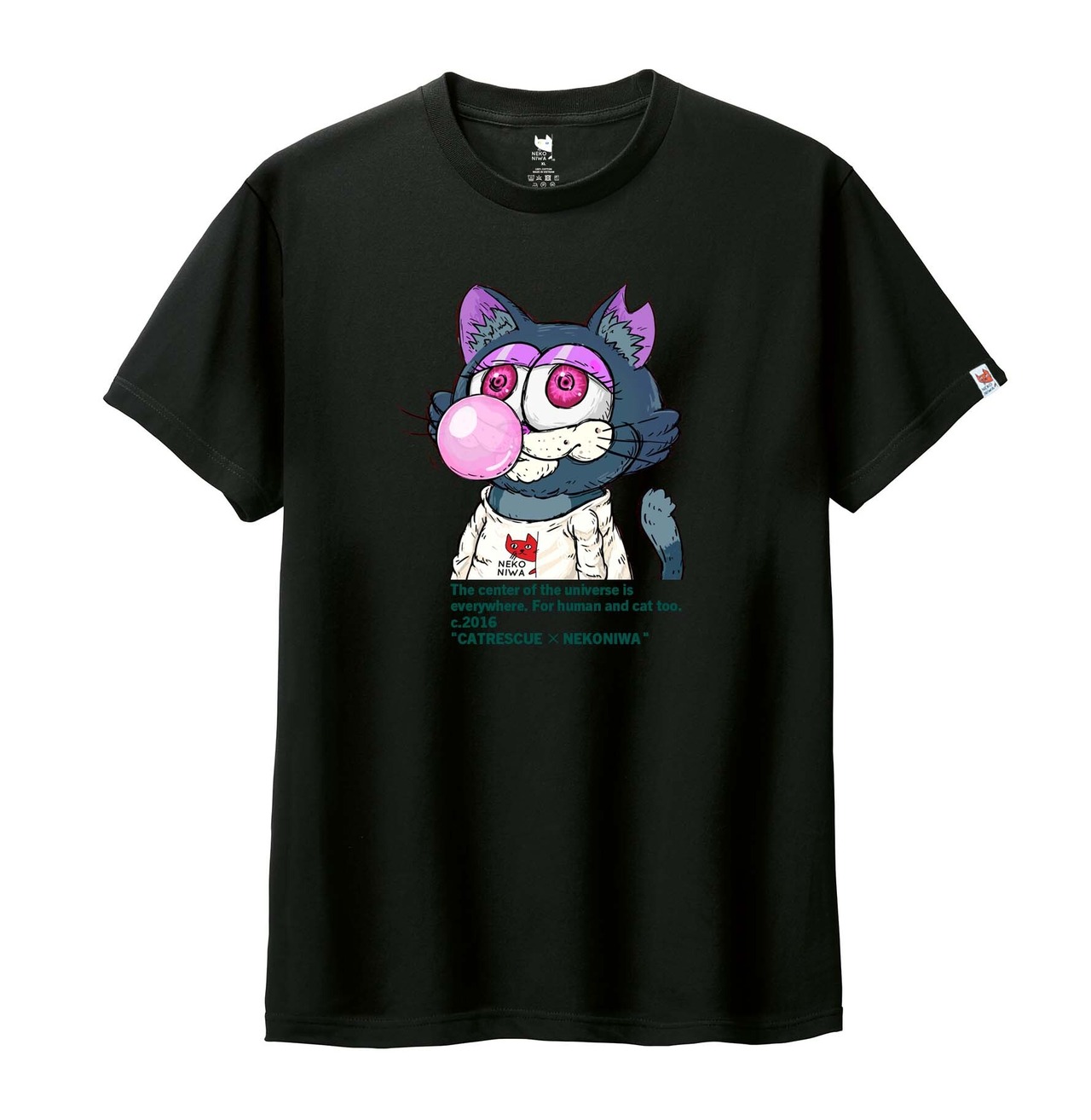 【CatRescue】Chewing-gum Cat T-shirt　★全国送料無料!!★