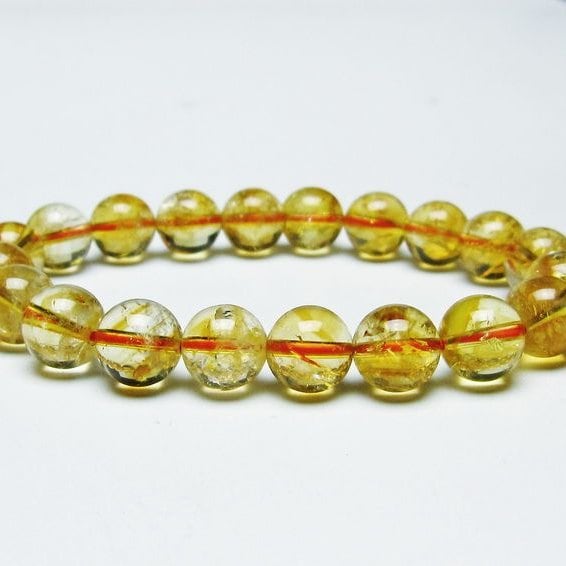 シトリンクォーツ ブレスレット 虹入り 10mm シトリン ブレス 一点物 メール便可 [M便 1/10] 111-46229