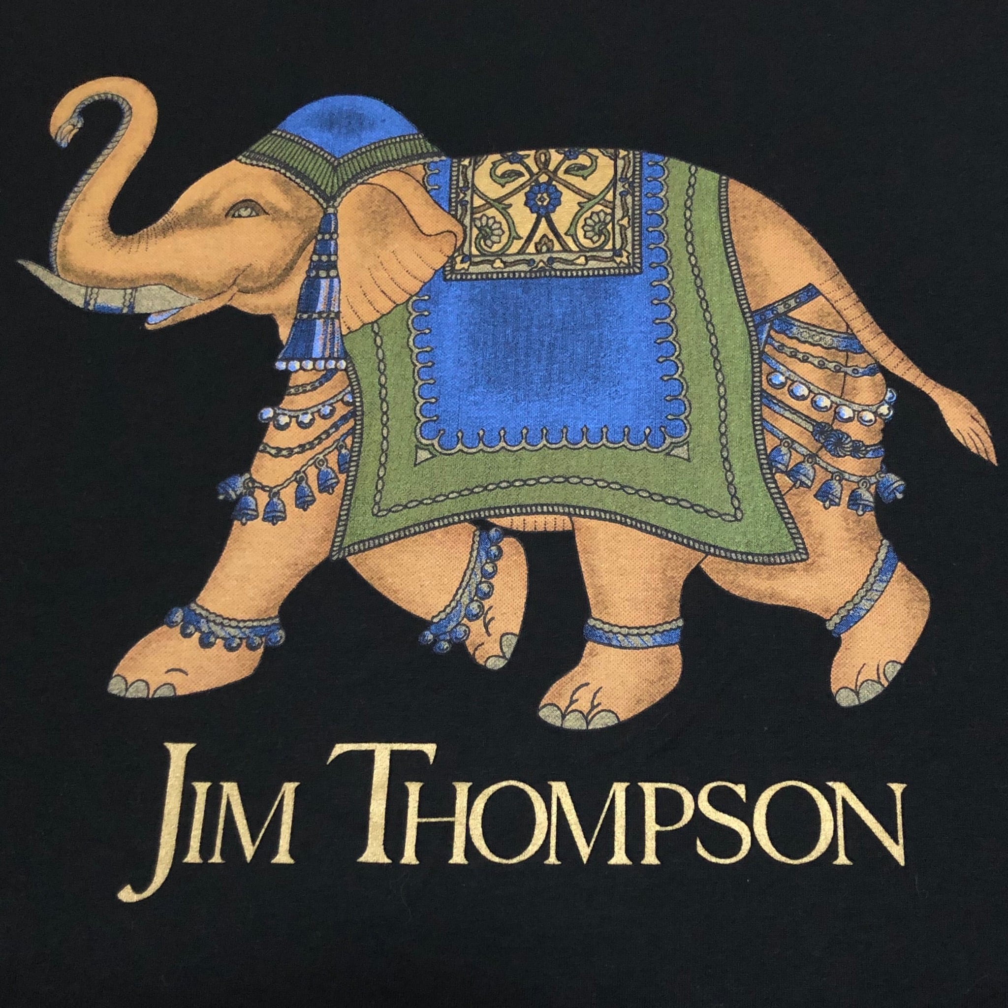 Mサイズ】JIM THOMPSON 大きめサイズ 装飾像プリント Tシャツ