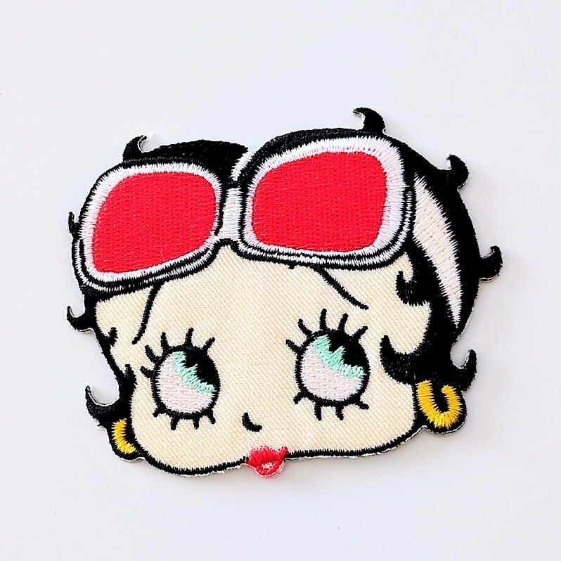 送料無料！ ★刺繍アイロンワッペン★【Betty Boop（ベティブープ）】〚アメリカン雑貨 アメトイ〛