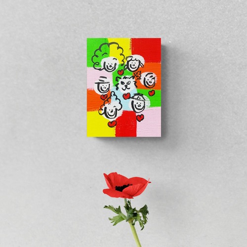 【1点限定】■「MINNA AWESOME原画 #MA73 」縦18 cm × 横14 cm  (F0号)【送料込】