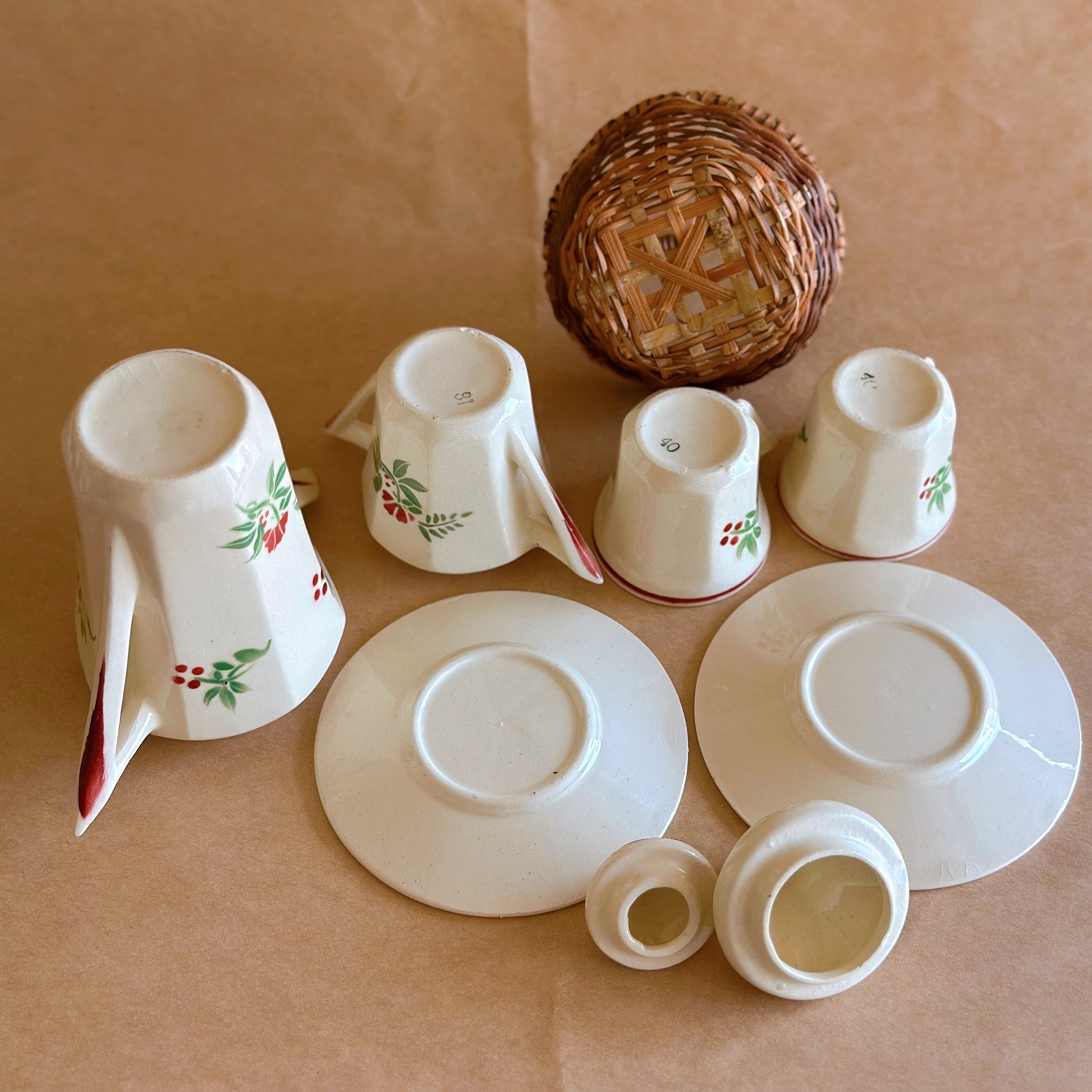 フランスアンティークレース22種類22M＆ロココモチーフ＆ソーイングパニエset フランスから届いたおしゃれなパニエ、両手で持てる大きなサイズの