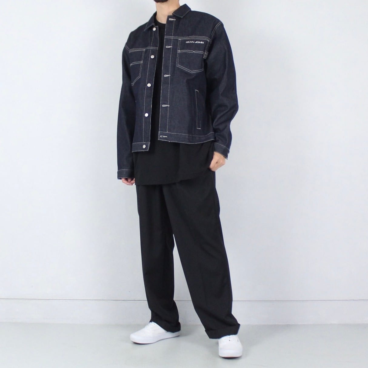 SEAN JOHN ミントコンディション 濃紺 デニムジャケット【FF-4107】 | cv