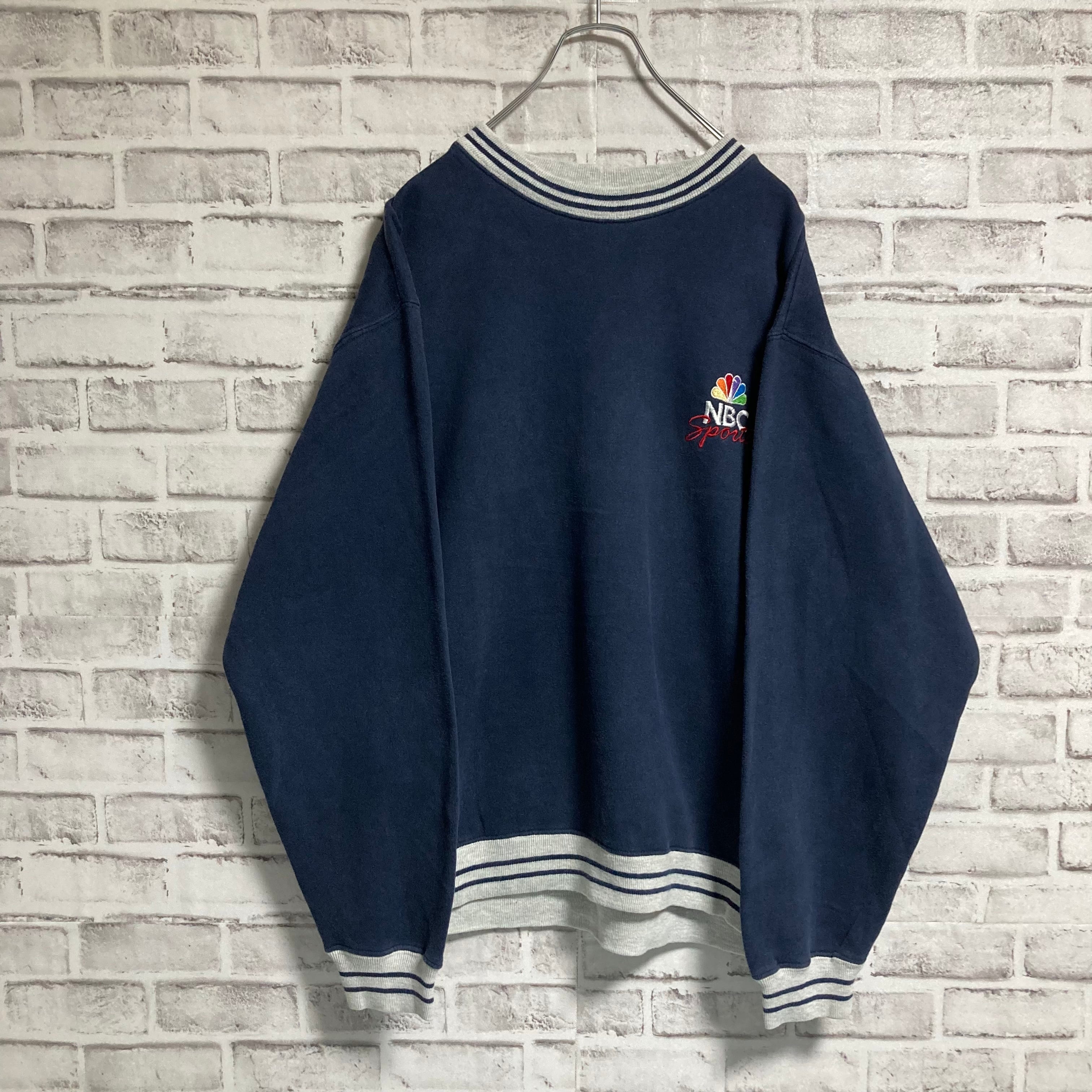 【itp sport】L/S Sweat L 00s “ NBC Sports ” プロモーション スウェット トレーナー Y2K 企業モノ 刺繍ロゴ  胸ロゴ リブライン アメリカ USA 古着