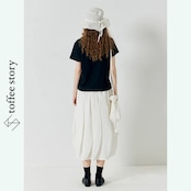 【2color】ふわりと包む、ミモレ丈のバルーンスカート P0050