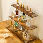 装飾棚 ラック フィギュア  ドレッサー 木製 ゴールド メイクアップオーガナイザー 香水 アクセサリー おしゃれ 北欧 シンプル  ナチュラル リビングルーム 寝室 ギフト オフィス