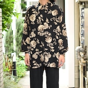Liz sport flower pattern sheer shirt