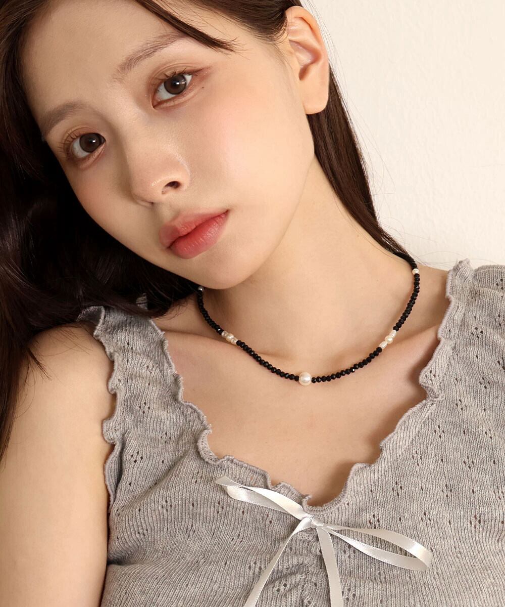 デザインビーズ ネックレス レディース アクセサリー パーティー 韓国製
