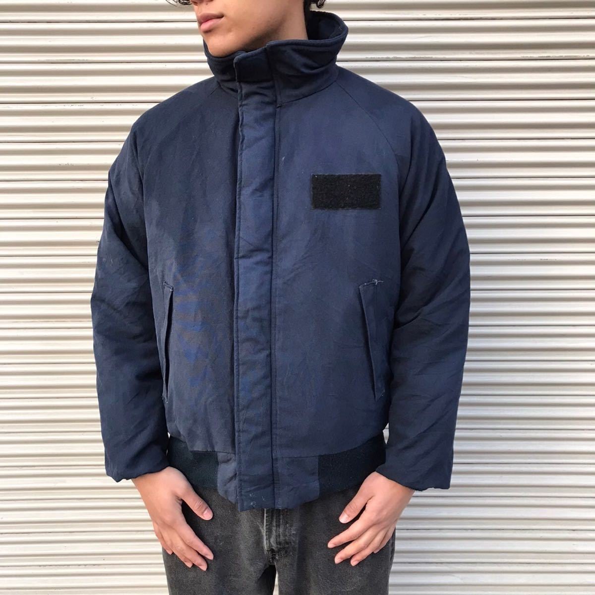 希少 Mサイズ 名作 米軍実物 00s USN シップボード ジャケット USNAVY