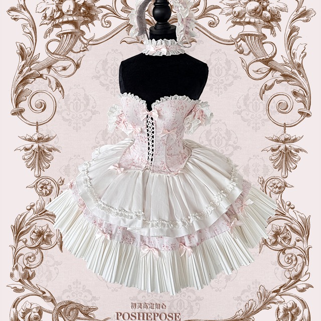 パーティドレス 甘ロリ ドレス ふんわり アンティーク ピンク