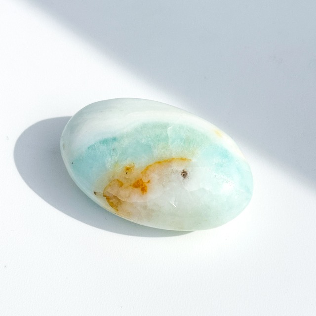 カリビアンブルーカルサイト パームストーン 83◇ Caribbian Blue Calcite ◇天然石・鉱物・パワーストーン・インテリア
