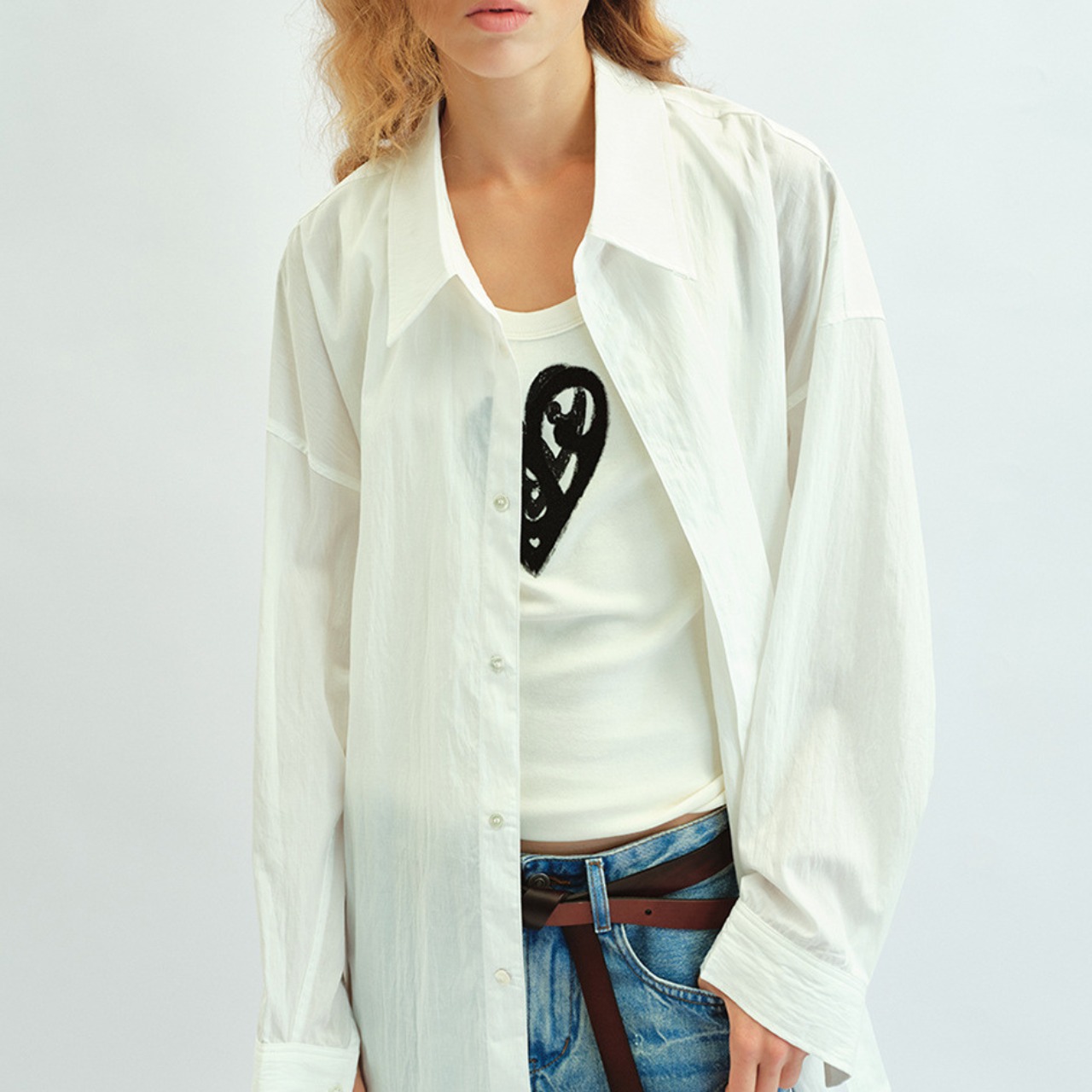 Oversized Shirt 【3color】 T4401