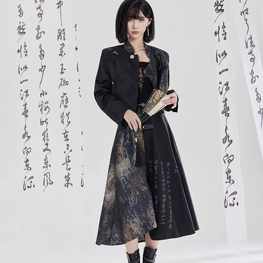 サブカル 服 地雷系 通販 チャイナ風 ジャケット 秋冬服 卿棠オリジナル アラサー 30代