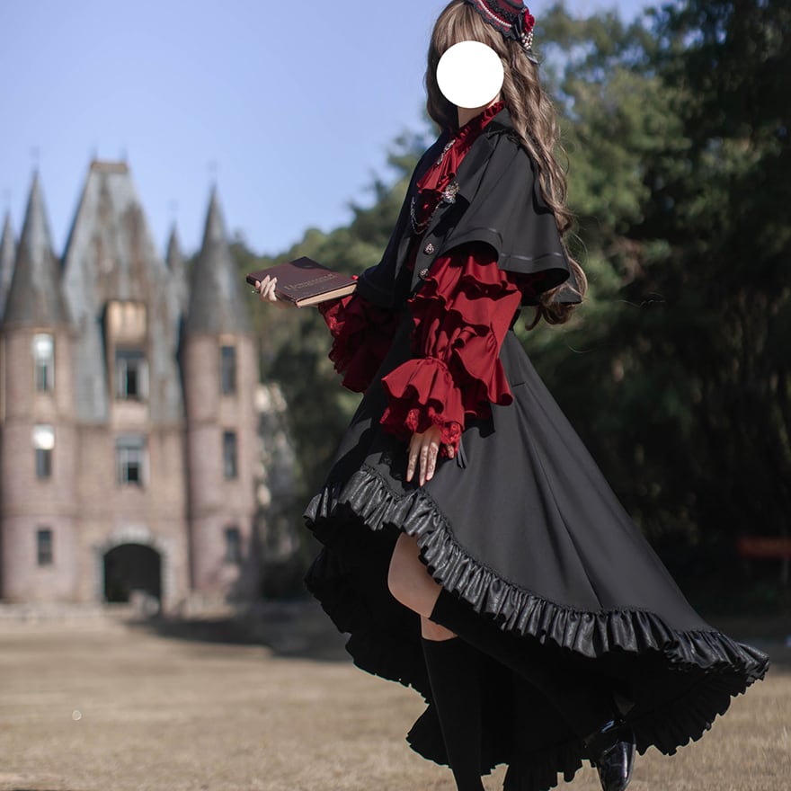 予約商品 パンク ロリィタ ロングスカート ヘム丈 王子系 プリンセス