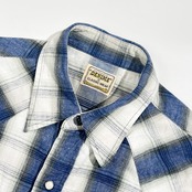 90s 00s DENIME ドゥニーム チェック柄 半袖 ウエスタンシャツ サイズ M /ブルー系 メンズ オリゾンティ期 アメカジ ワーク カジュアル