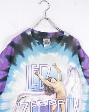 【Caka act2】“LED ZEPPELIN”“LIQUID BLUE”Vintage Tie-Dye T-Shirt