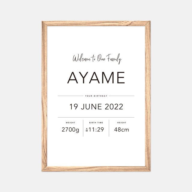 A3 命名書 Type 01 おしゃれ シンプル 海外風 出産祝い 日本製 Noccobabe A3 命名書 Type 01 おしゃれ シンプル 海外風 出産祝い 日本製 Noccobabe