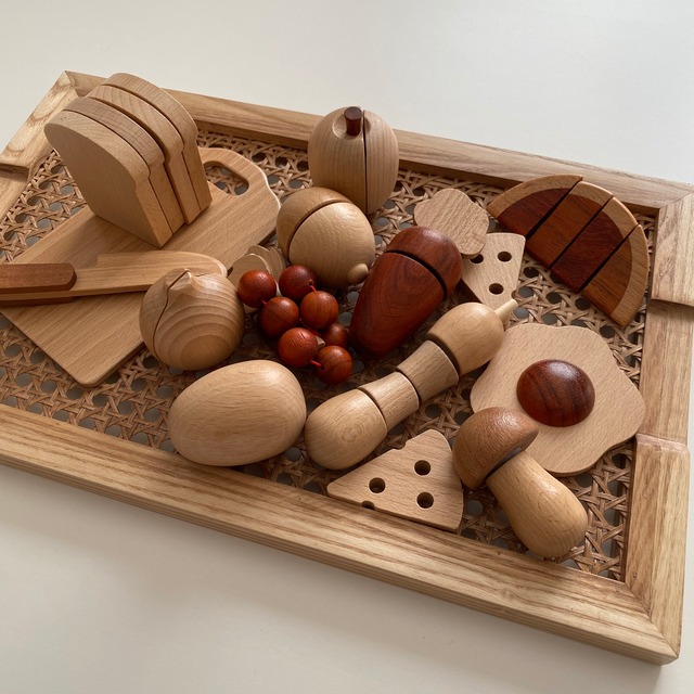 【受注】wooden food set 木製フードセット