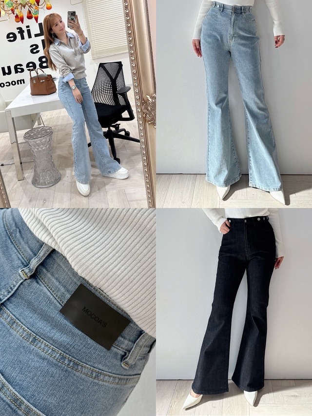 美脚リサイクルフレアdenim　¥7,200+tax