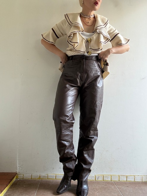 Vintage Leather Cut Off Pants