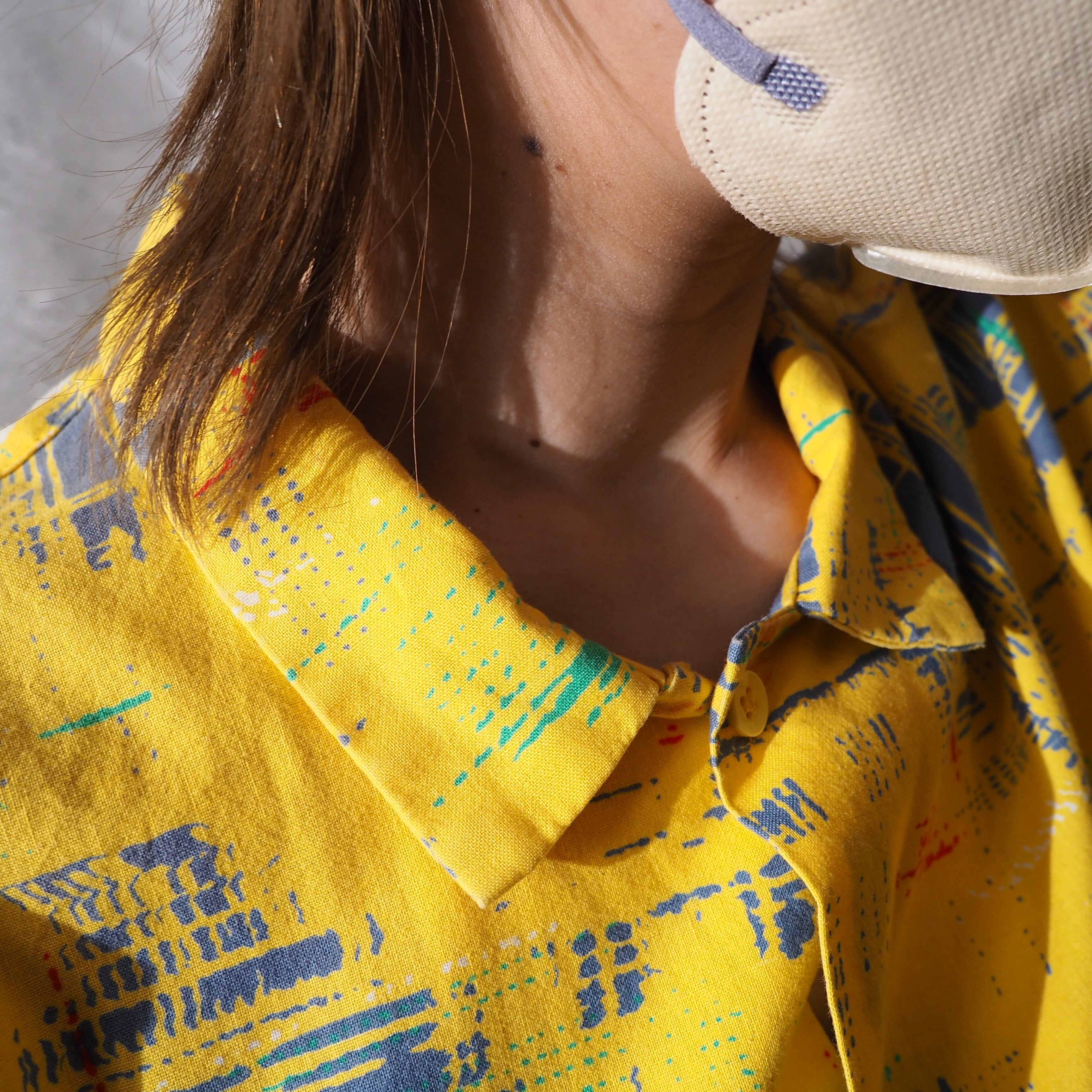 1990s ” Ocean Pacific ” Hilarious good color vintage open collar shirt