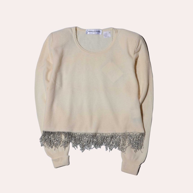 90's sonia rykiel bijou fringe knit