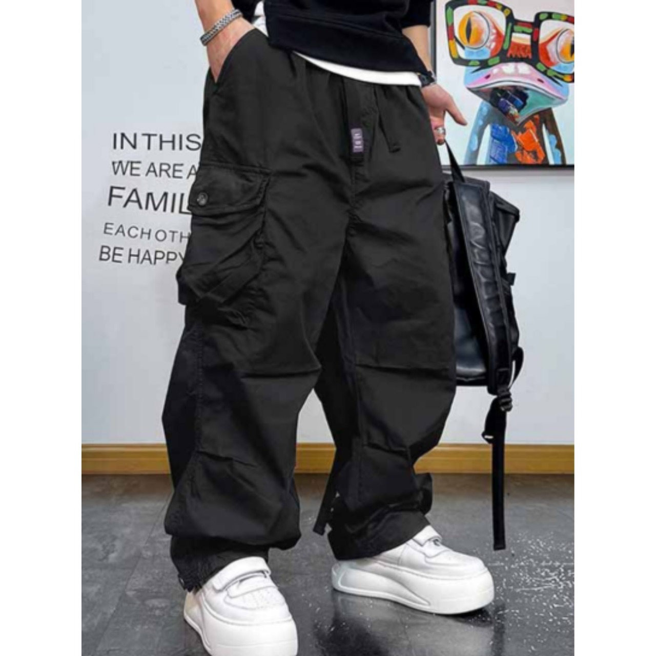 Loose fit cargo pocket pants  1096 - 10